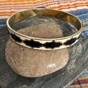 Spartina Gold and Black/Cream Bangle Bracelet